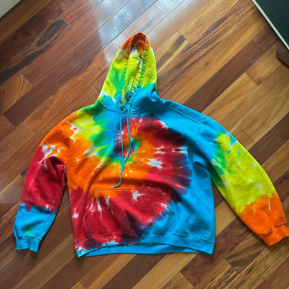 Tie-Dyed Hoodie - Gildan -  XL